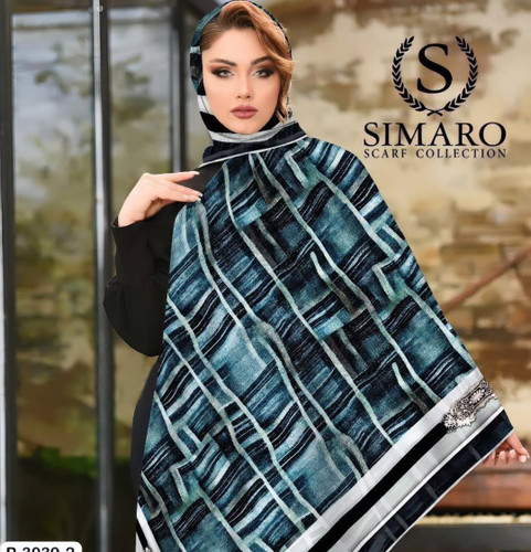 روسری کرپ حریر برند simaro سایز ۱۴۰x۱۴۰