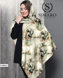روسری کرپ حریر برند simaro سایز 120120