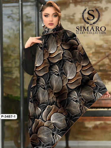 روسری کرپ حریر برند simaro سایز ۱۴۰*۱۴۰