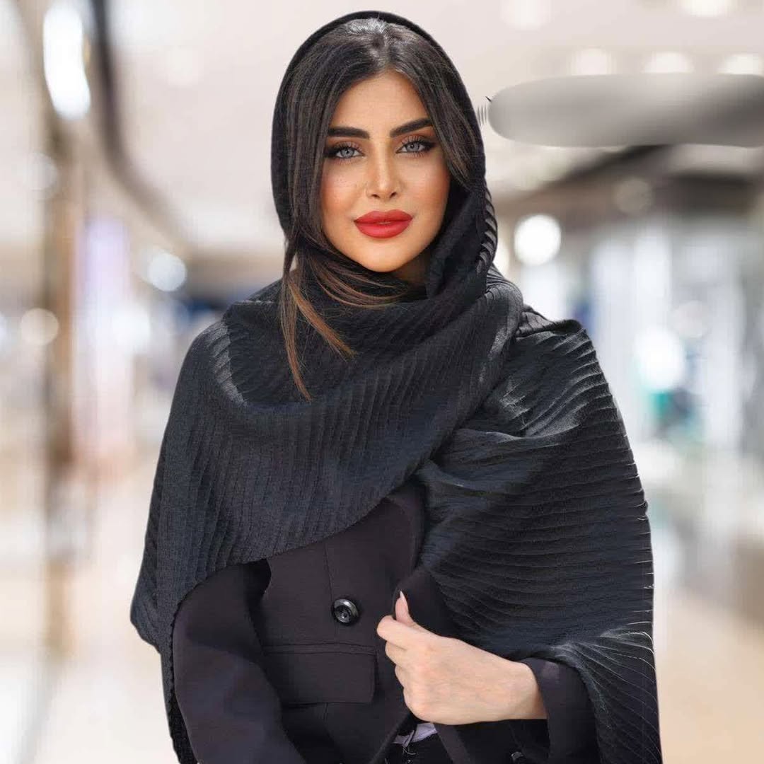 شال مشکی نخی پلیسه منگوله دار مارگولد سایز ۷۵۲۰۰
